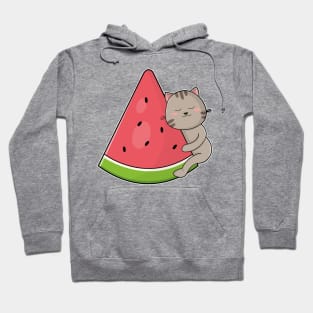 Cat with Watermelon Hoodie